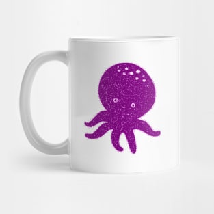 Cute Purple Octopus Drawing Mug